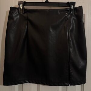 Faux Leather Mini Skirt